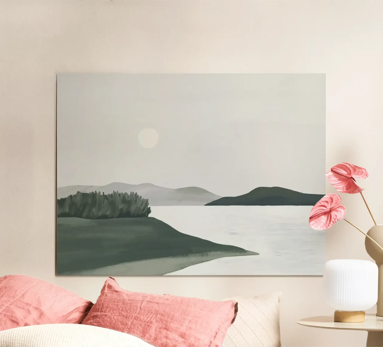 Paesaggio minimalista poster con telaio in plastica da ThingDesign