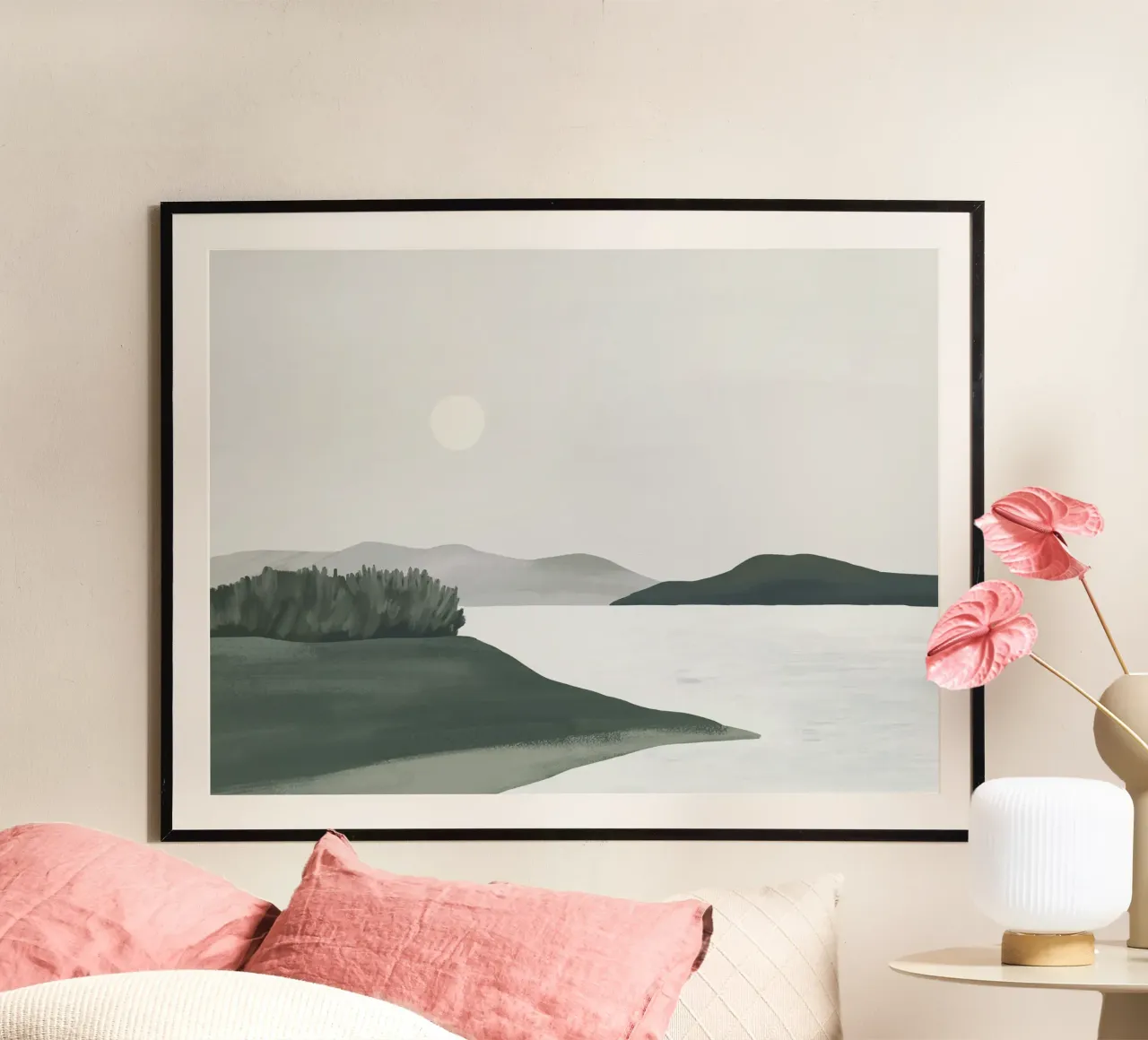 Paesaggio minimalista poster con telaio in plastica da ThingDesign