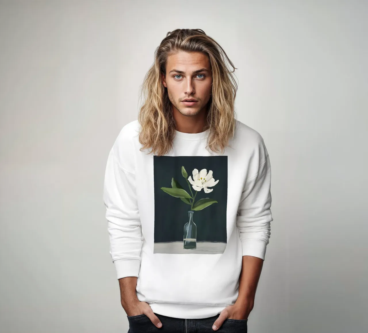 Un fiore in un vaso felpa da ThingDesign