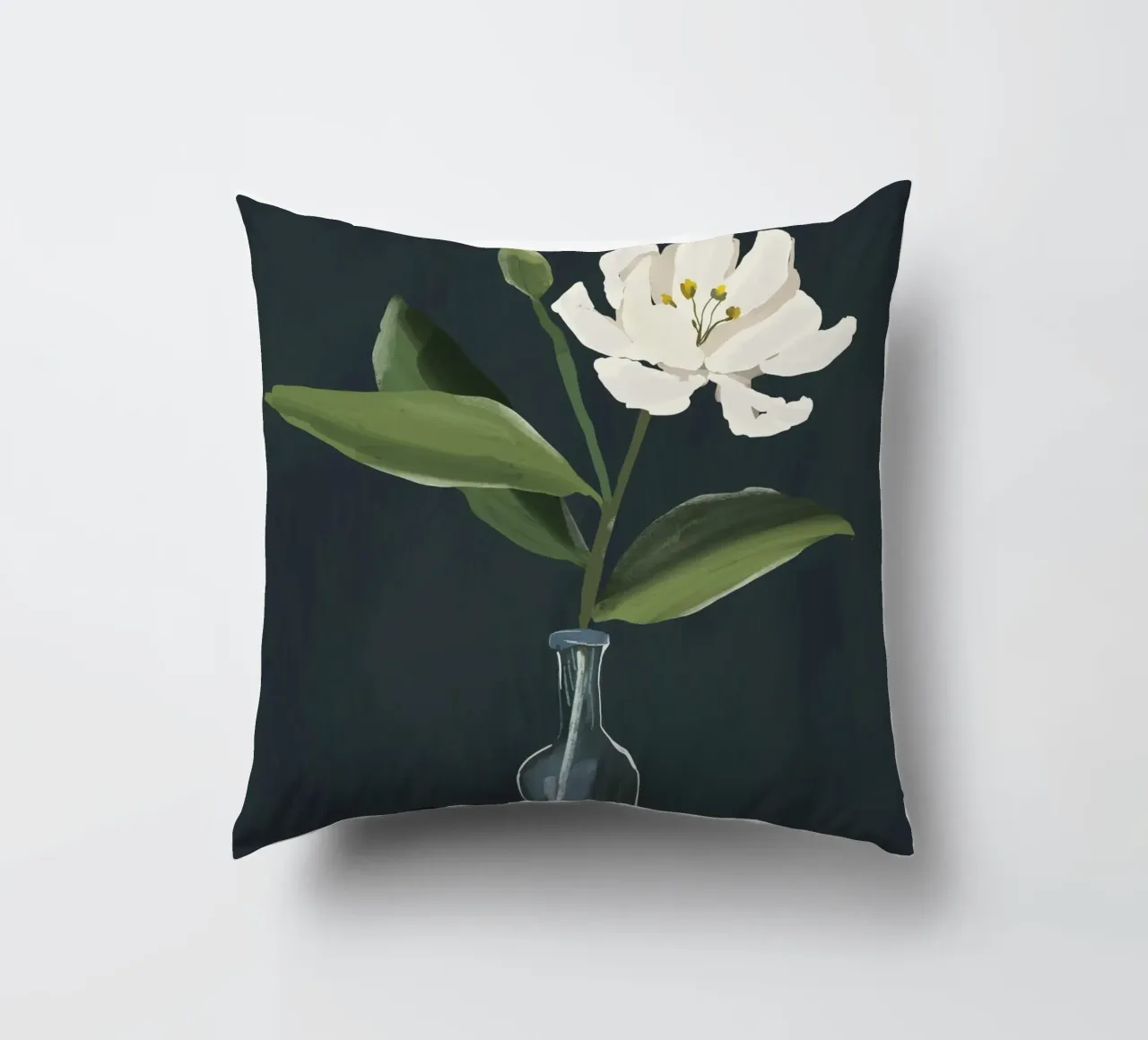 Un fiore in un vaso cuscino da ThingDesign