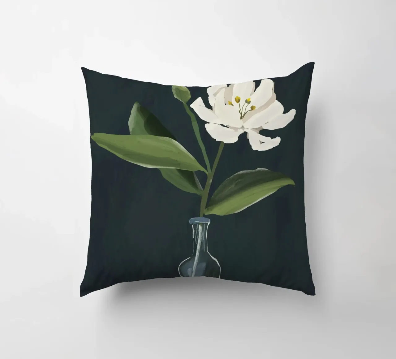 Un fiore in un vaso cuscino da ThingDesign