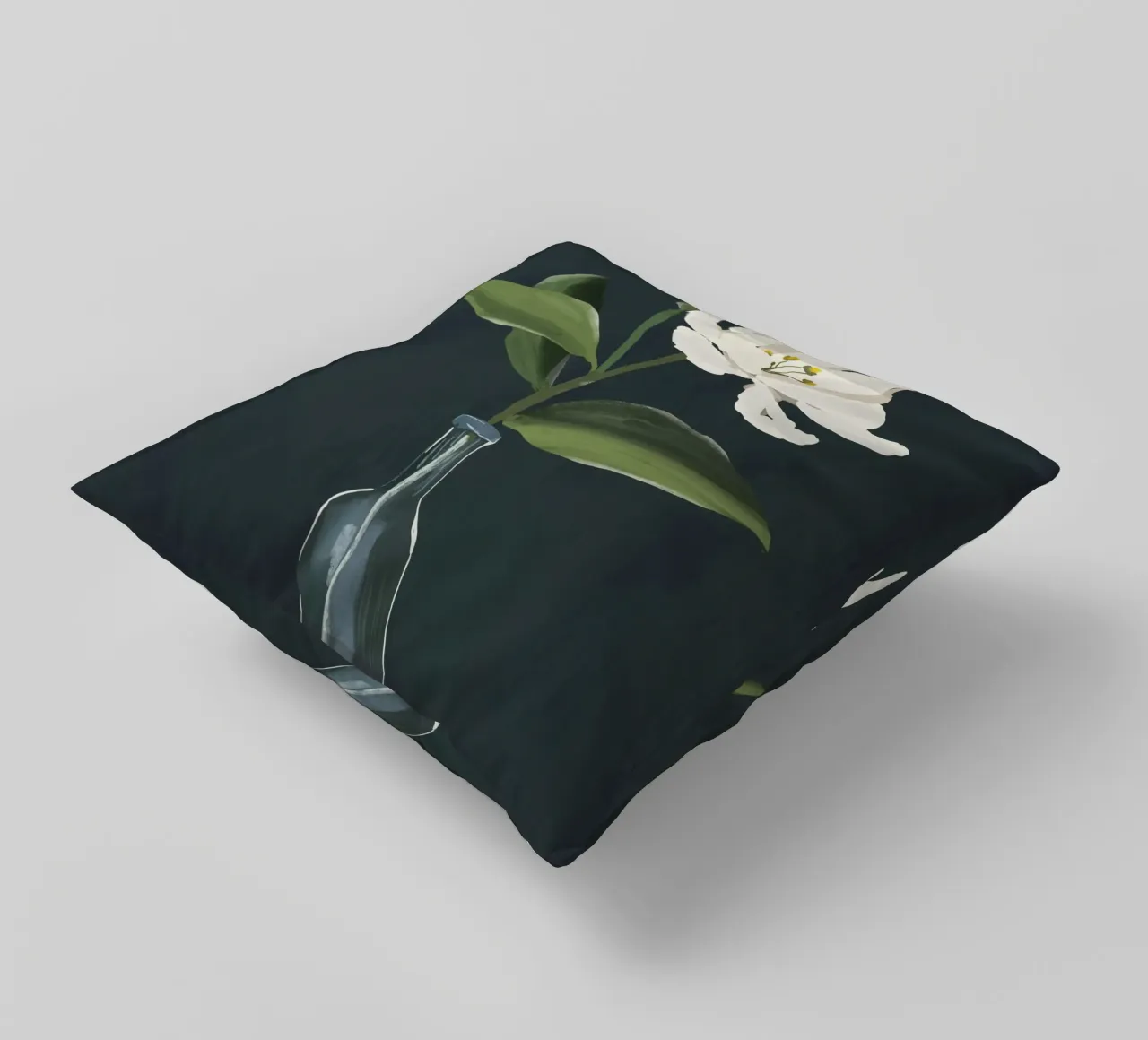 Un fiore in un vaso cuscino da ThingDesign