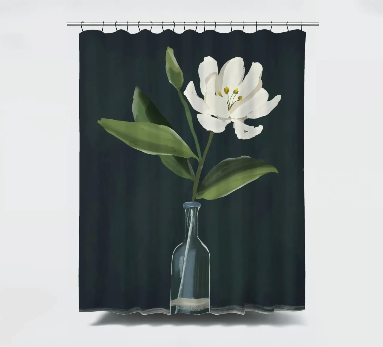 Un fiore in un vaso tenda da doccia da ThingDesign