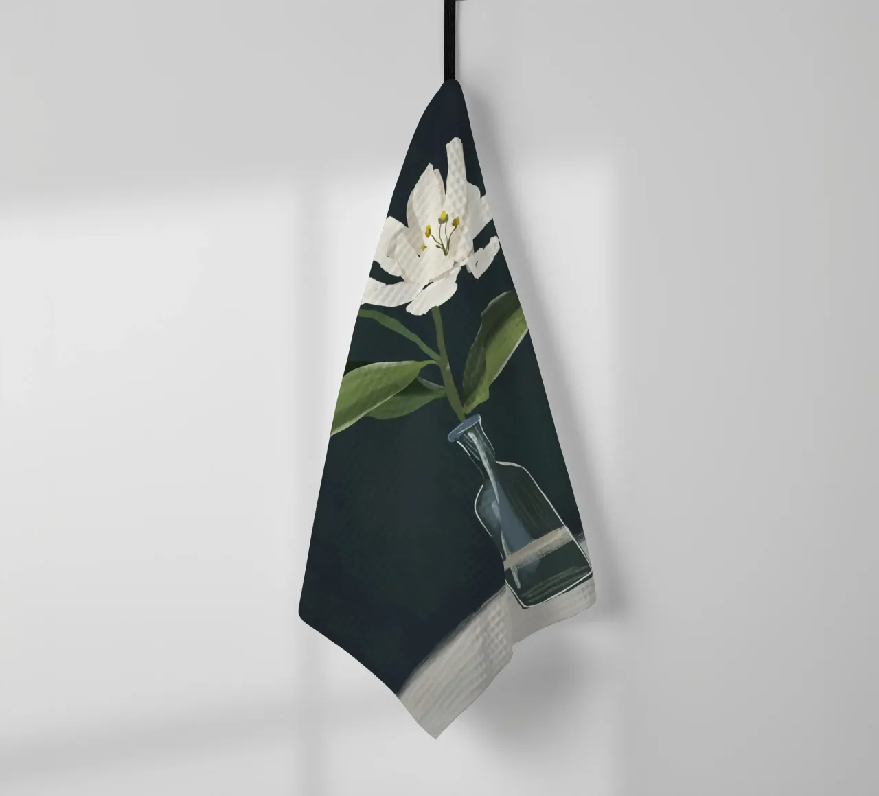 Un fiore in un vaso canovaccio da cucina da ThingDesign