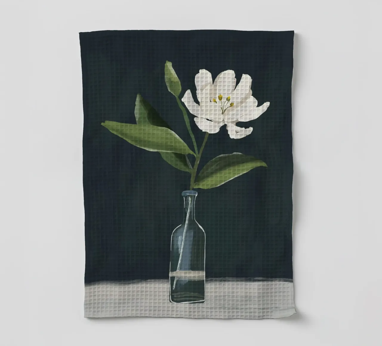 Un fiore in un vaso canovaccio da cucina da ThingDesign