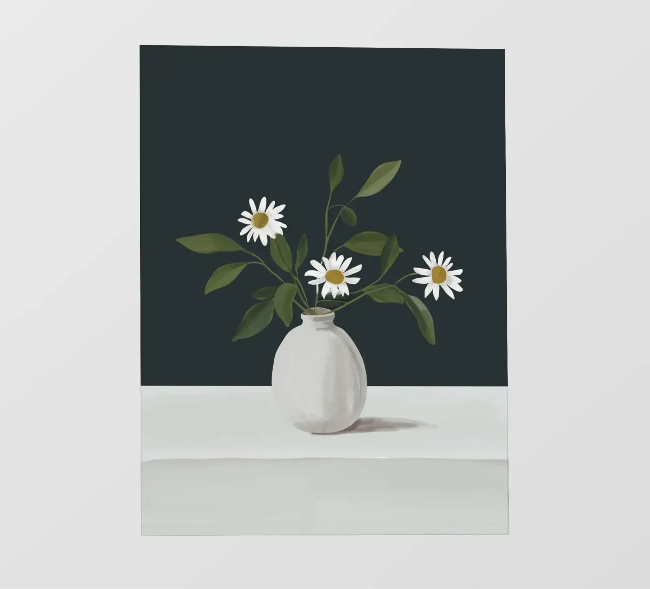 Fiori di margherita minimalisti 2 telo in pvc da ThingDesign