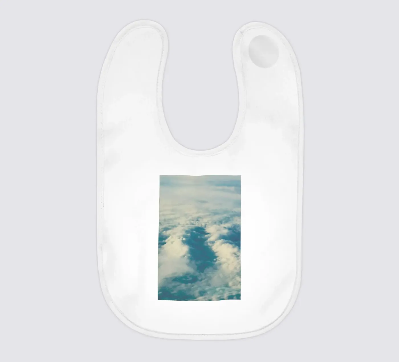 Cloud Sea baby bib by Leah Flores