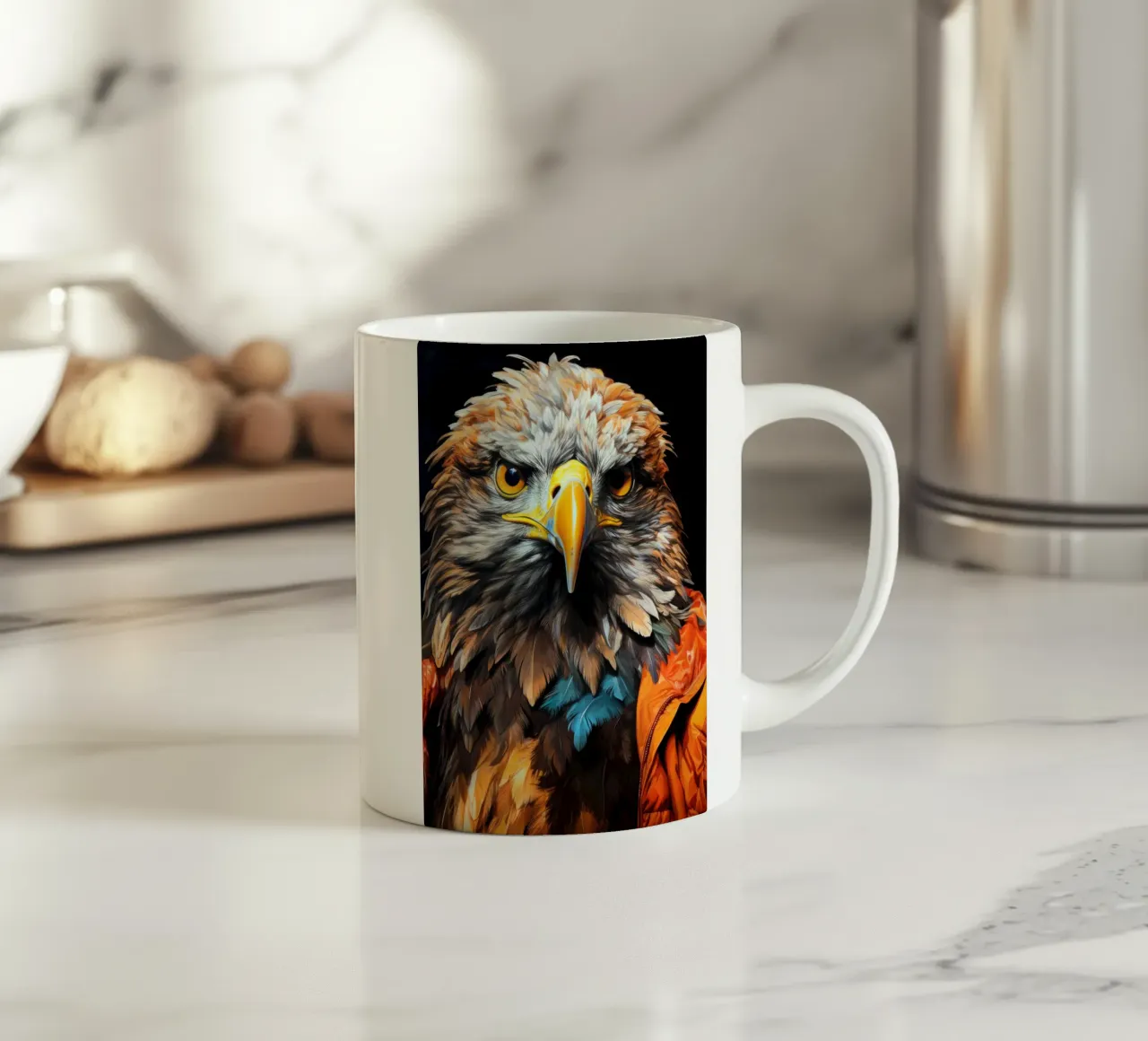 L'aquila, l'uccello, arte animale tazza in ceramica da Justyna Jaszke JBJart