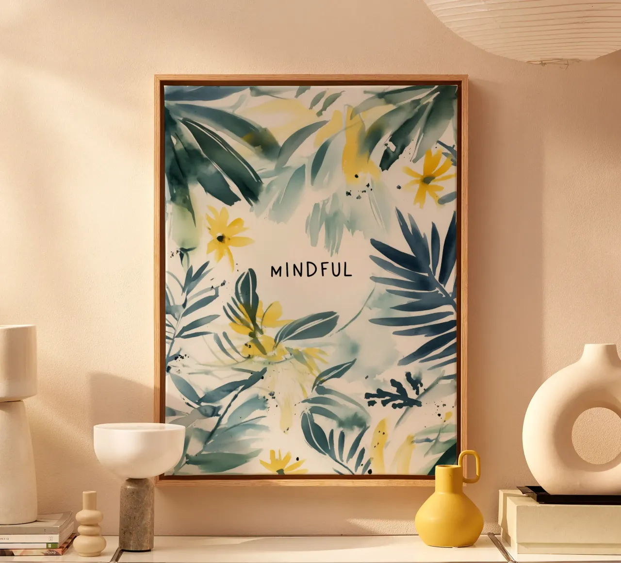 Mindful tela con Cornice a cassetta da treechild