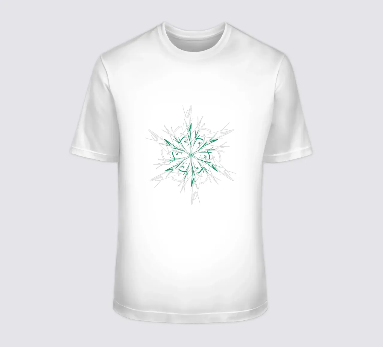 Stella di Natale verde e grigio argento t-shirt da sabidussi
