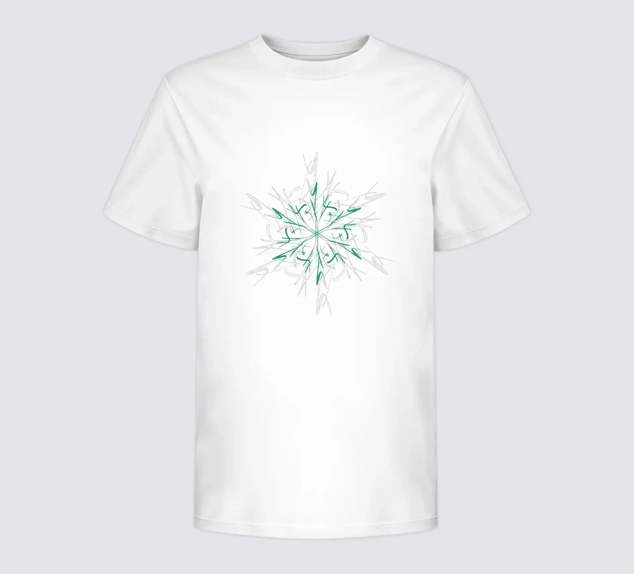 Stella di Natale verde e grigio argento t-shirt bambini da sabidussi