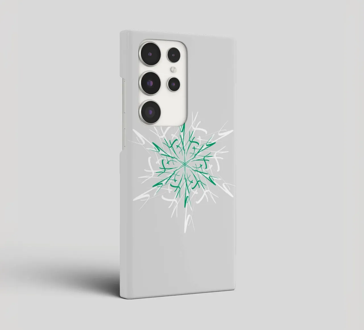 Stella di Natale verde e grigio argento cover samsung da sabidussi