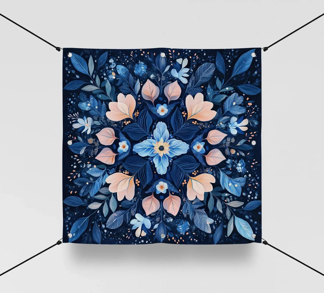 William Morris "Cosmic Whirls: The Universe in Mandala" telo in pvc da Nikis Art Studio