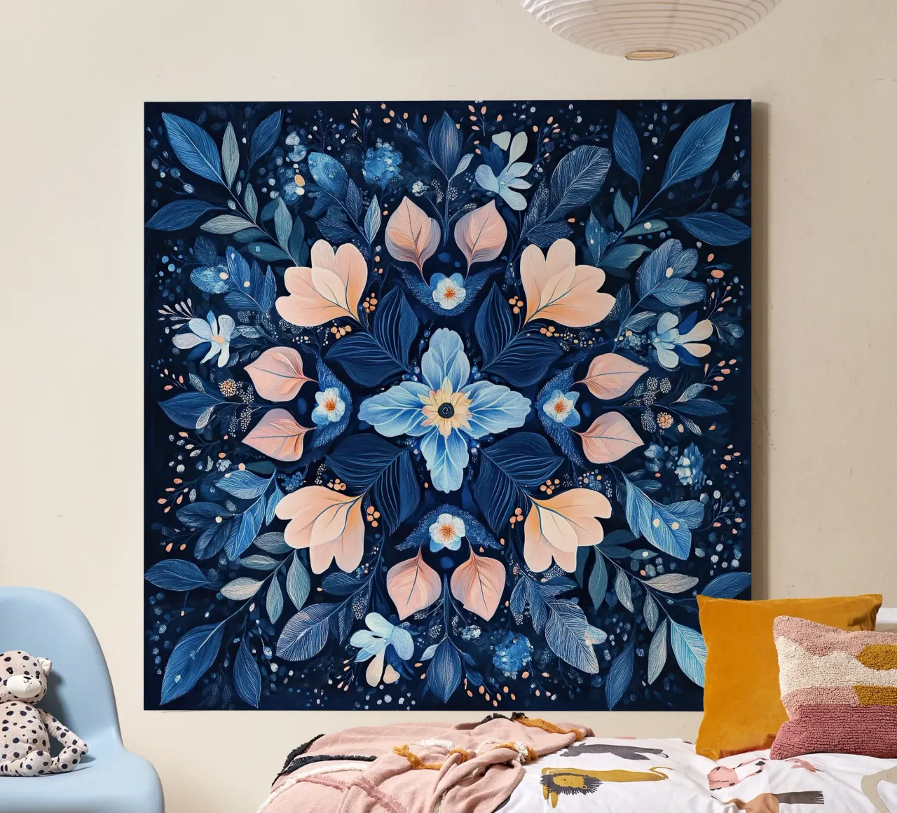William Morris "Cosmic Whirls: The Universe in Mandala" tela con Cornice a cassetta da Nikis Art Studio