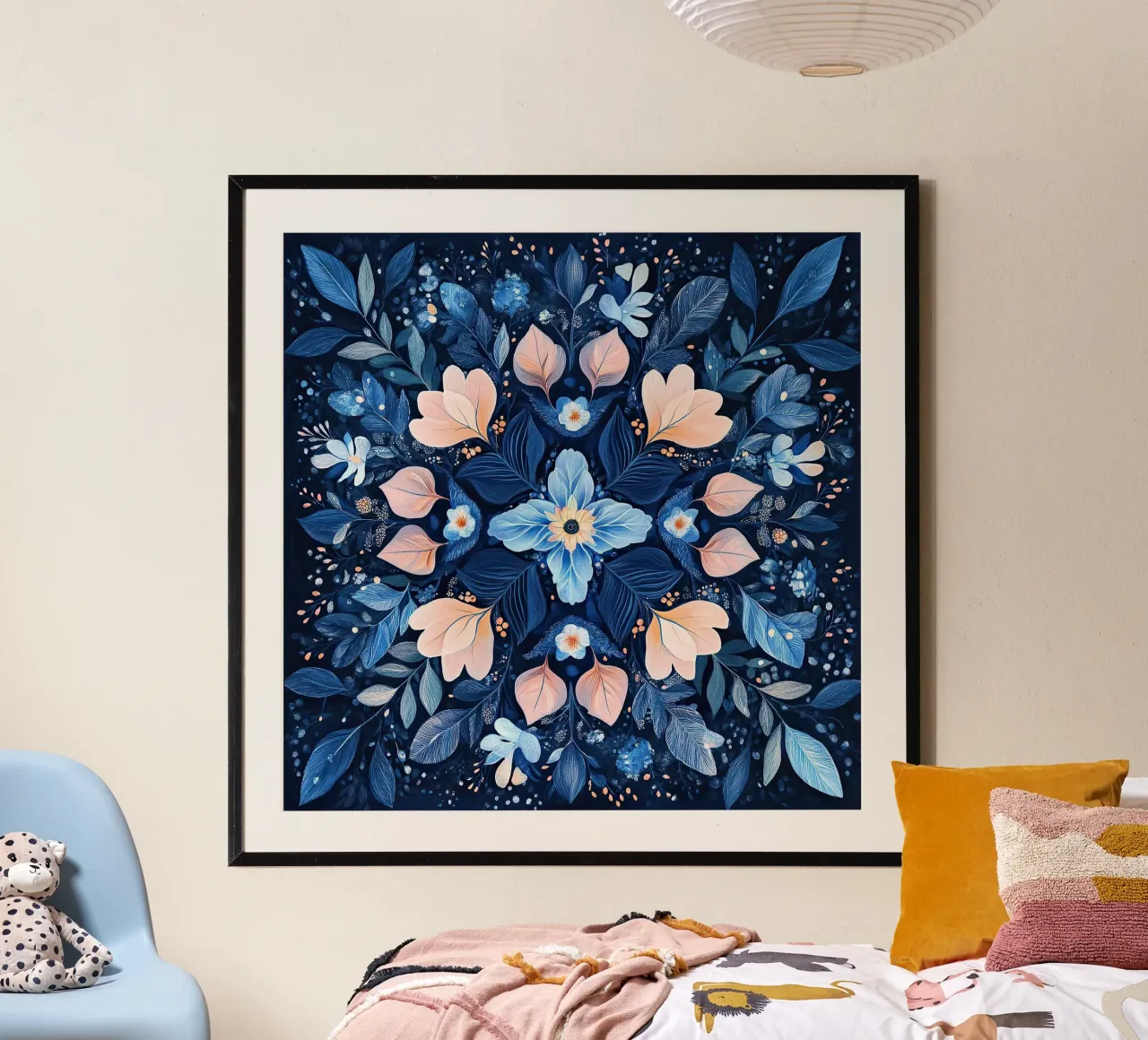 William Morris "Cosmic Whirls: The Universe in Mandala" poster van Nikis Art Studio