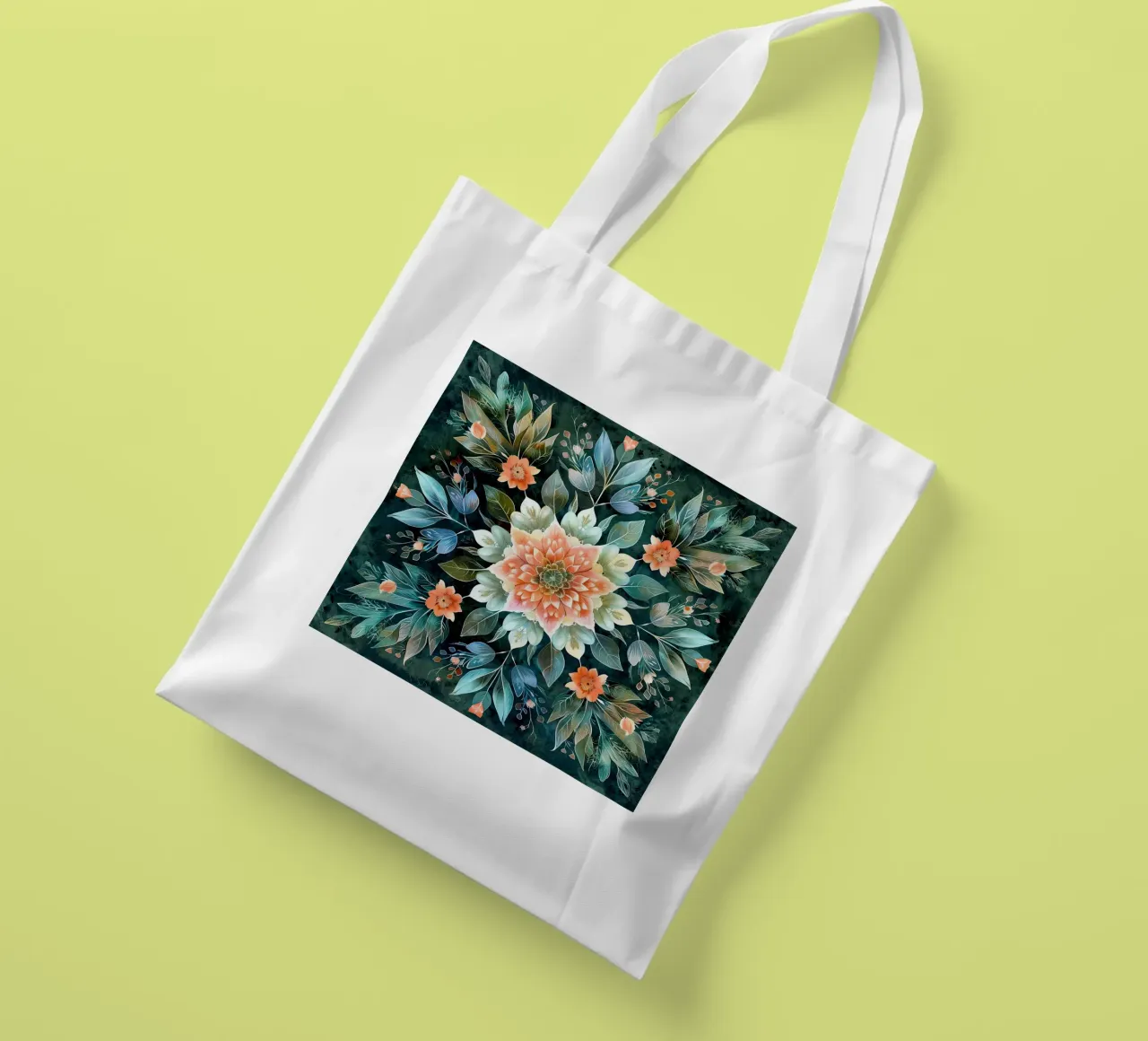 William Morris "Symmetrical Dreams: The Mandala Journey" borsa in juta da Nikis Art Studio