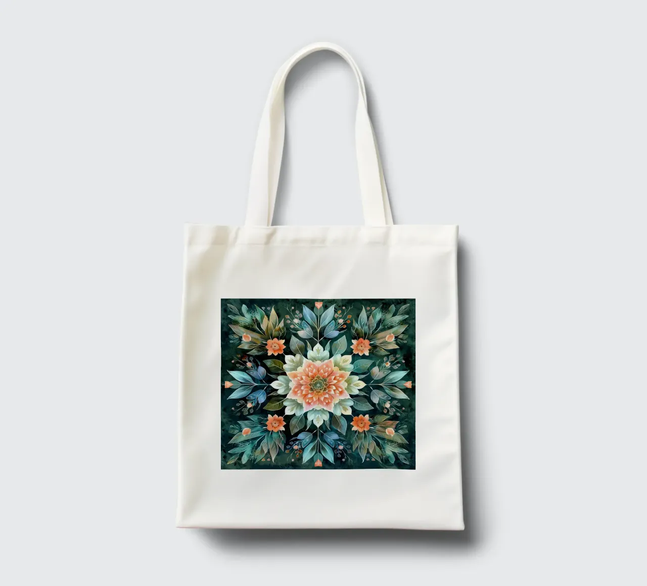 William Morris "Symmetrical Dreams: The Mandala Journey" borsa in juta da Nikis Art Studio
