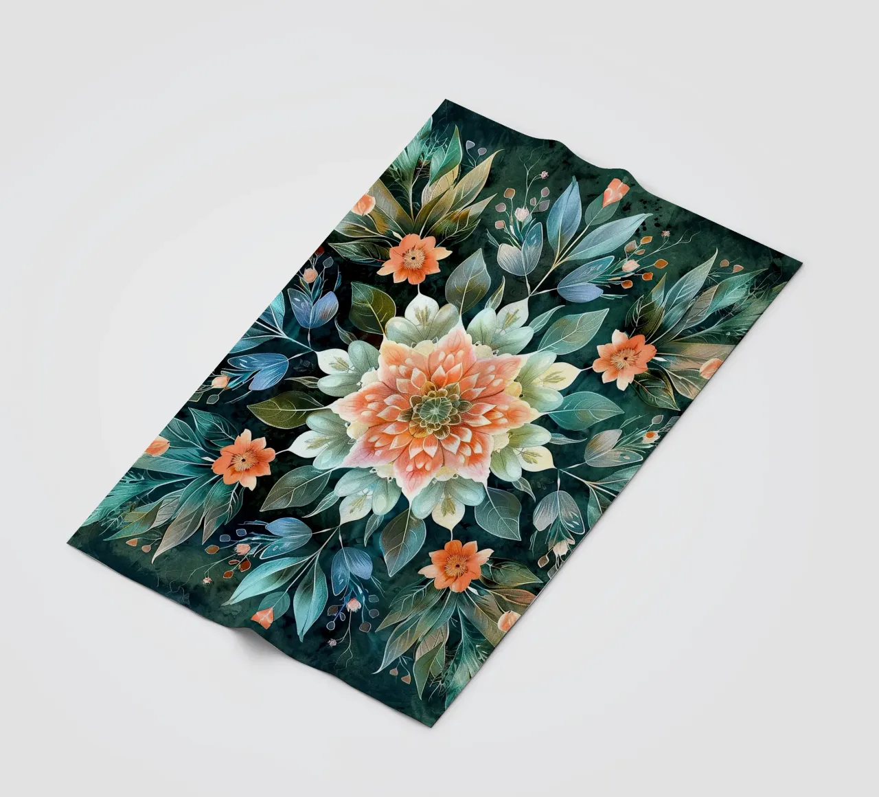 William Morris "Symmetrical Dreams: The Mandala Journey" coperta in pile da Nikis Art Studio