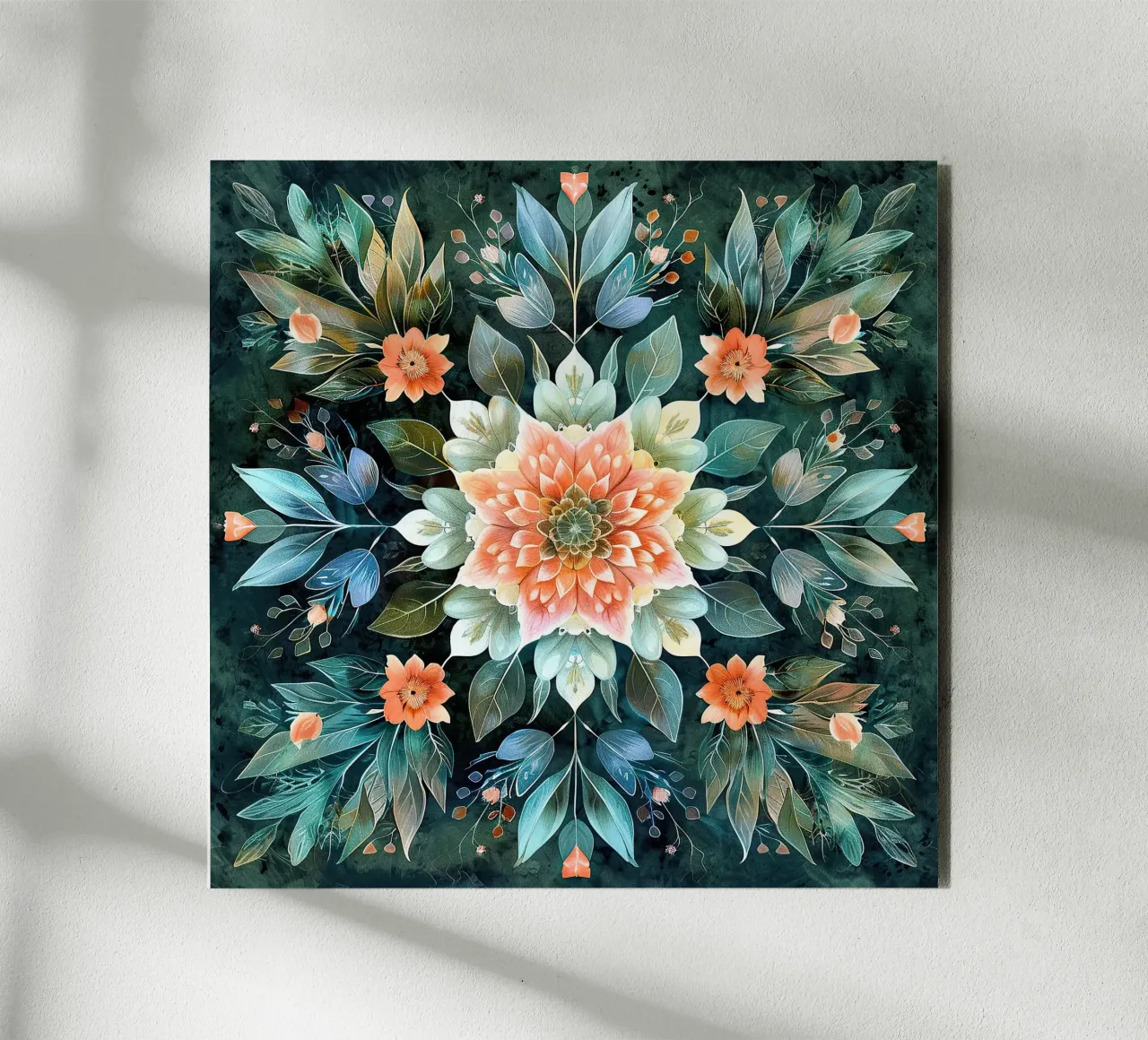 William Morris "Symmetrical Dreams: The Mandala Journey" alluminio dibond da Nikis Art Studio