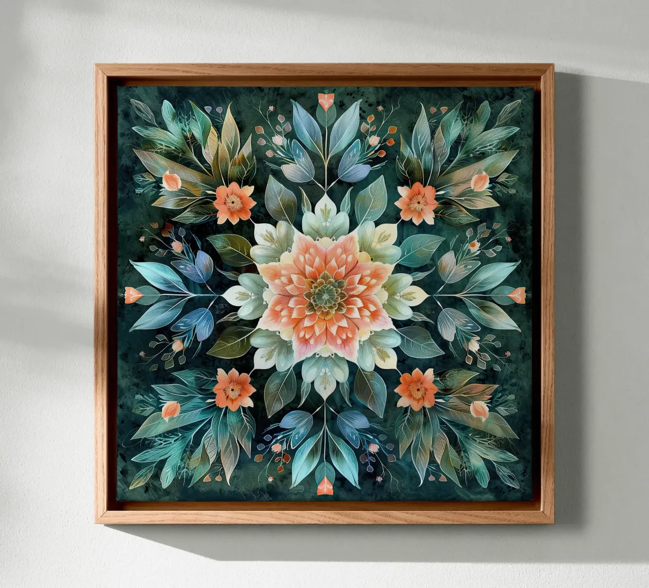 William Morris "Symmetrical Dreams: The Mandala Journey" tela con Cornice a cassetta da Nikis Art Studio