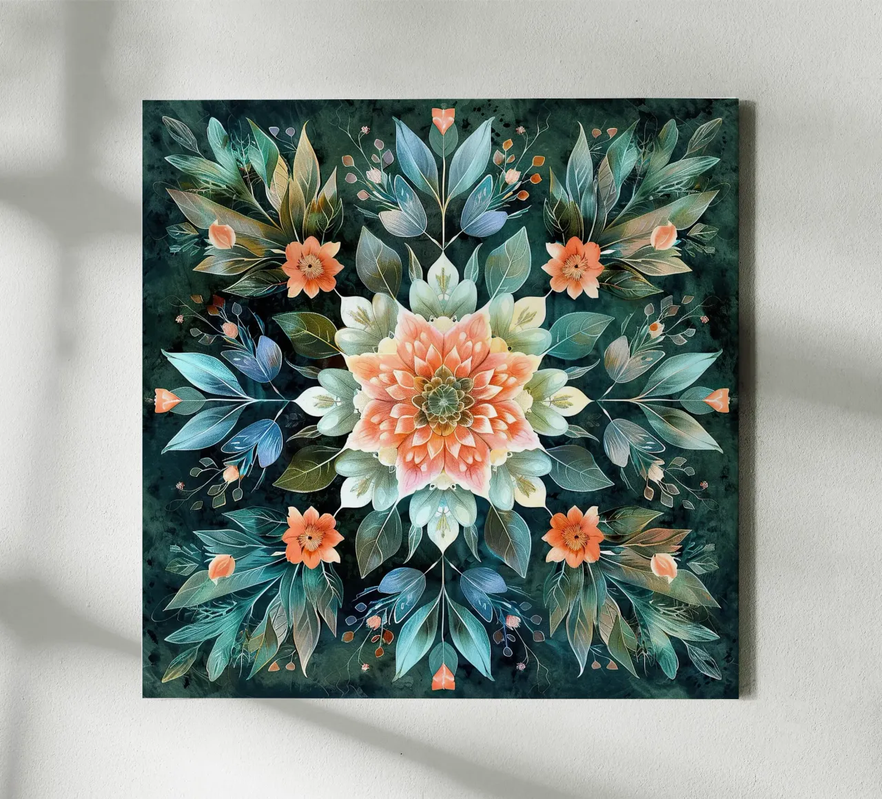 William Morris "Symmetrical Dreams: The Mandala Journey" tela con Cornice a cassetta da Nikis Art Studio