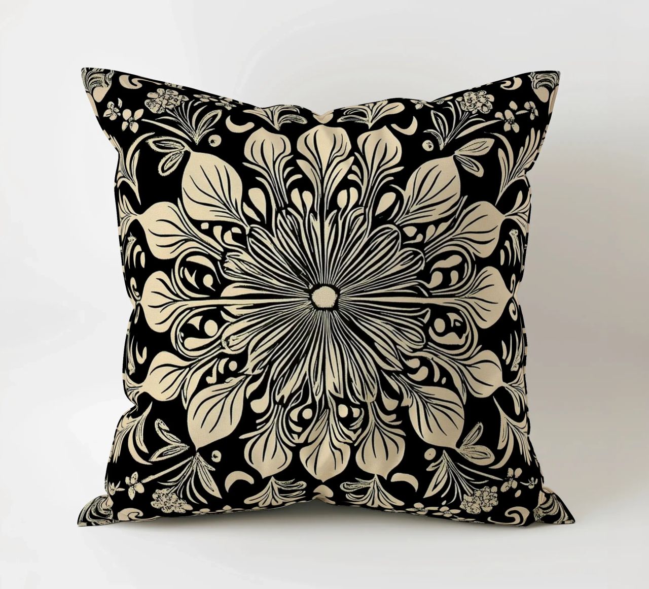 William Morris "The Circle of Creation: Mandalas Unleashed" cojín de Nikis Art Studio