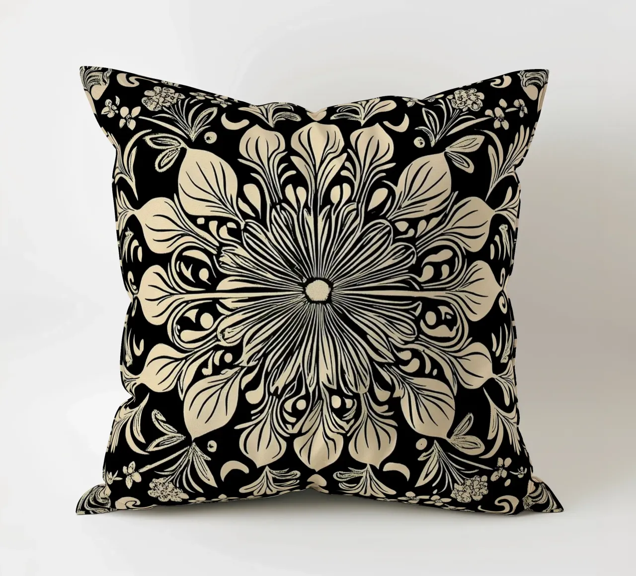 William Morris "The Circle of Creation: Mandalas Unleashed" Kissen von Nikis Art Studio