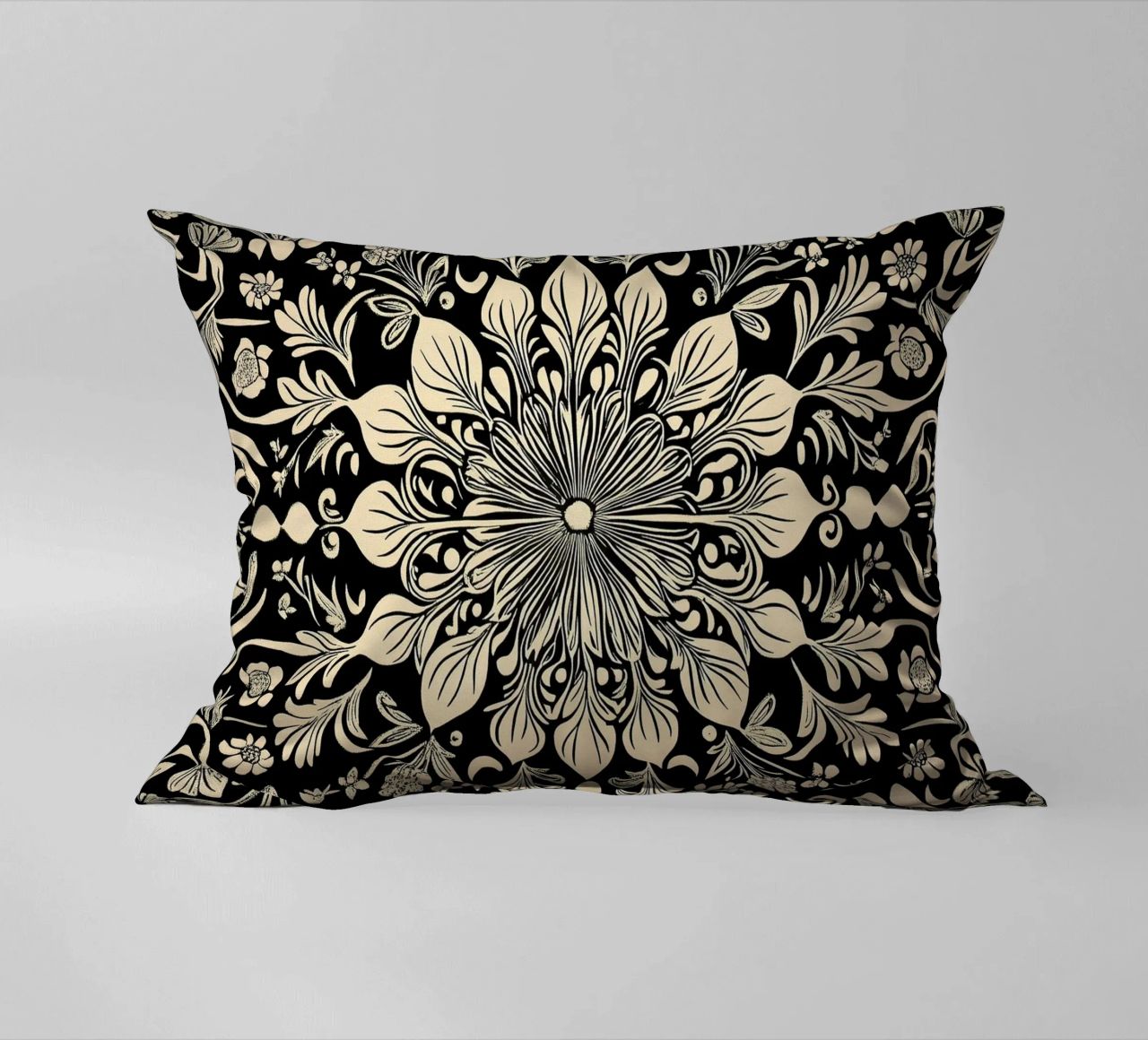 William Morris "The Circle of Creation: Mandalas Unleashed" cojín de Nikis Art Studio