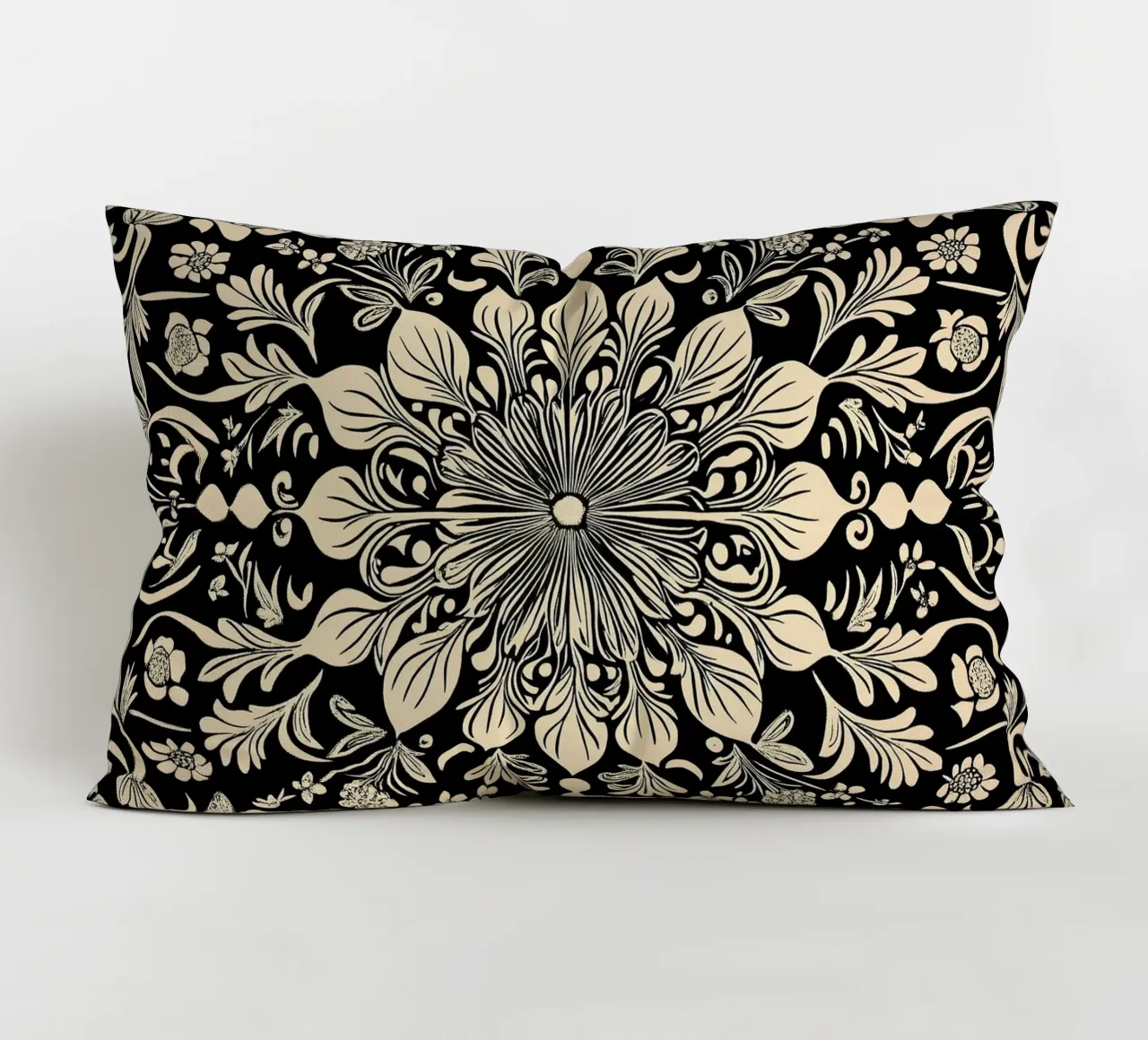 William Morris "The Circle of Creation: Mandalas Unleashed" cojín de Nikis Art Studio