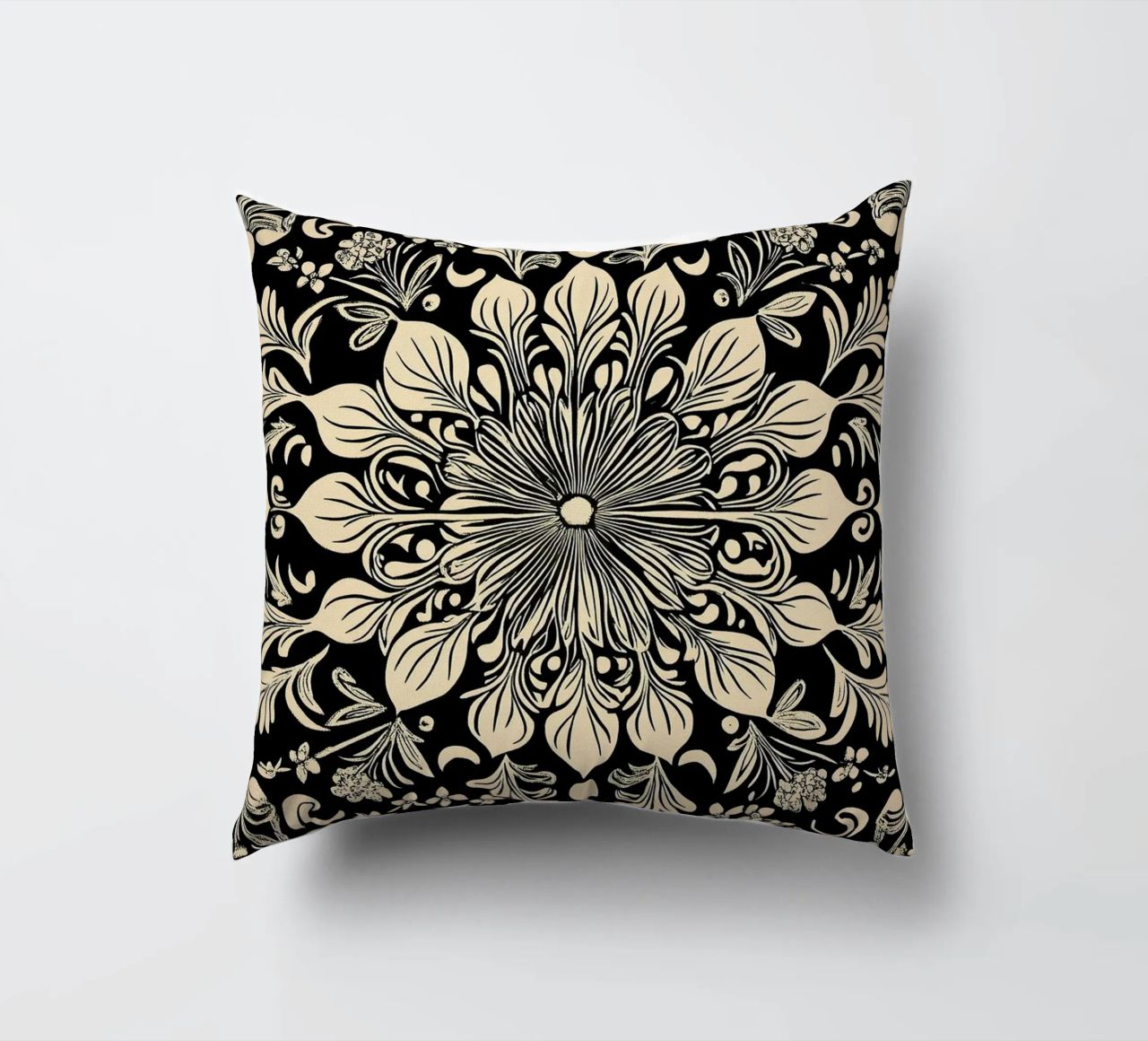 William Morris "The Circle of Creation: Mandalas Unleashed" cojín de Nikis Art Studio