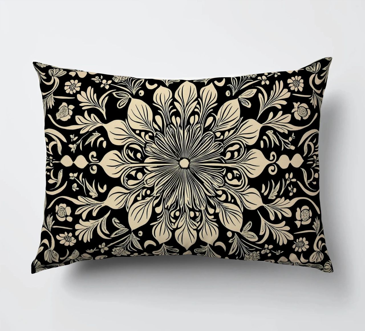 William Morris "The Circle of Creation: Mandalas Unleashed" cojín de Nikis Art Studio