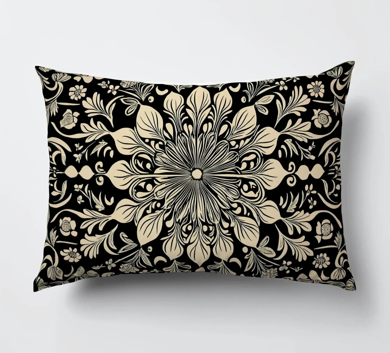 William Morris "The Circle of Creation: Mandalas Unleashed" Kissen von Nikis Art Studio