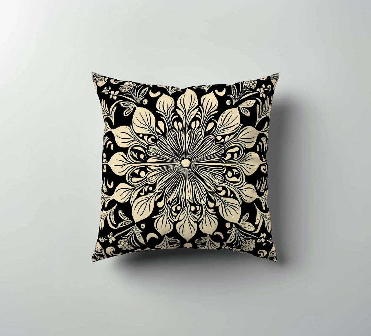William Morris "The Circle of Creation: Mandalas Unleashed" cojín de Nikis Art Studio