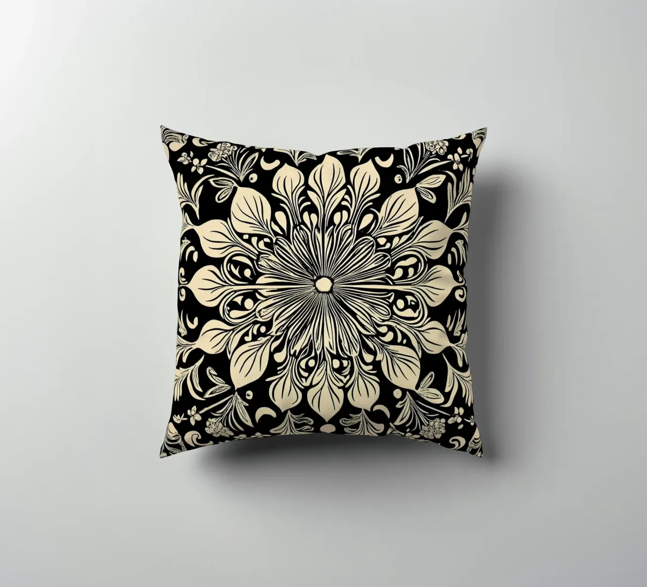 William Morris "The Circle of Creation: Mandalas Unleashed" cojín de Nikis Art Studio
