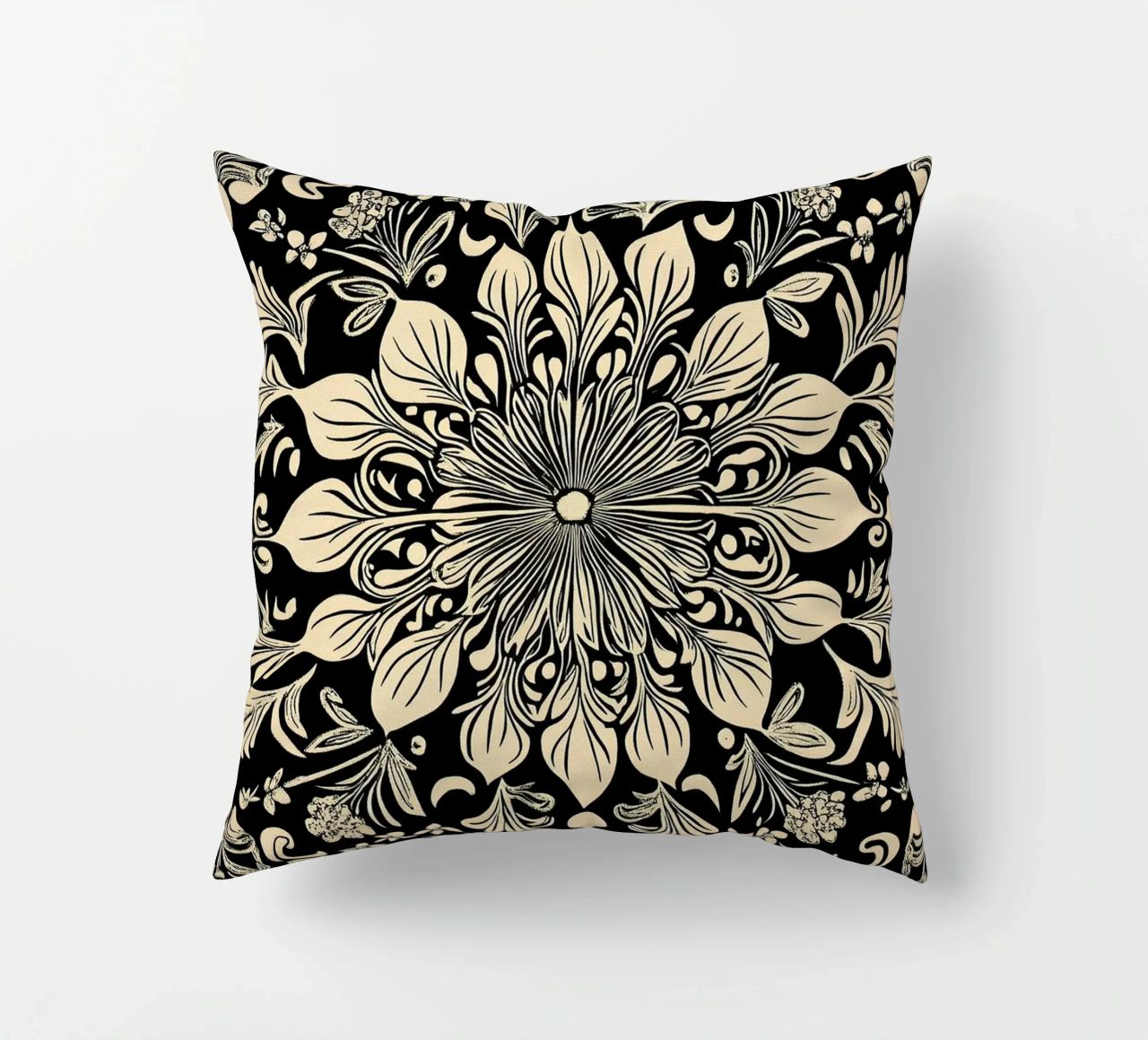 William Morris "The Circle of Creation: Mandalas Unleashed" cojín de Nikis Art Studio
