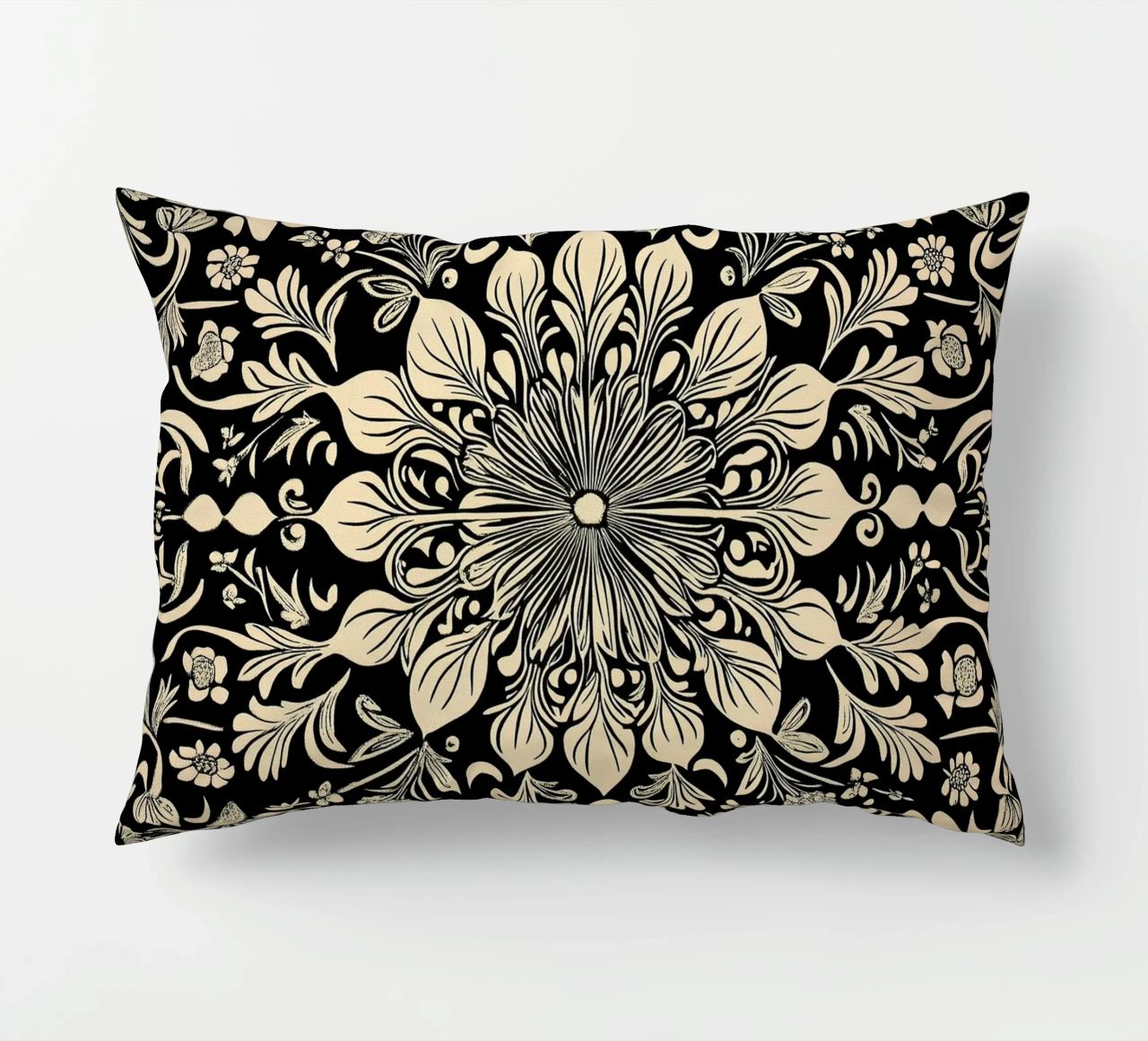 William Morris "The Circle of Creation: Mandalas Unleashed" cojín de Nikis Art Studio