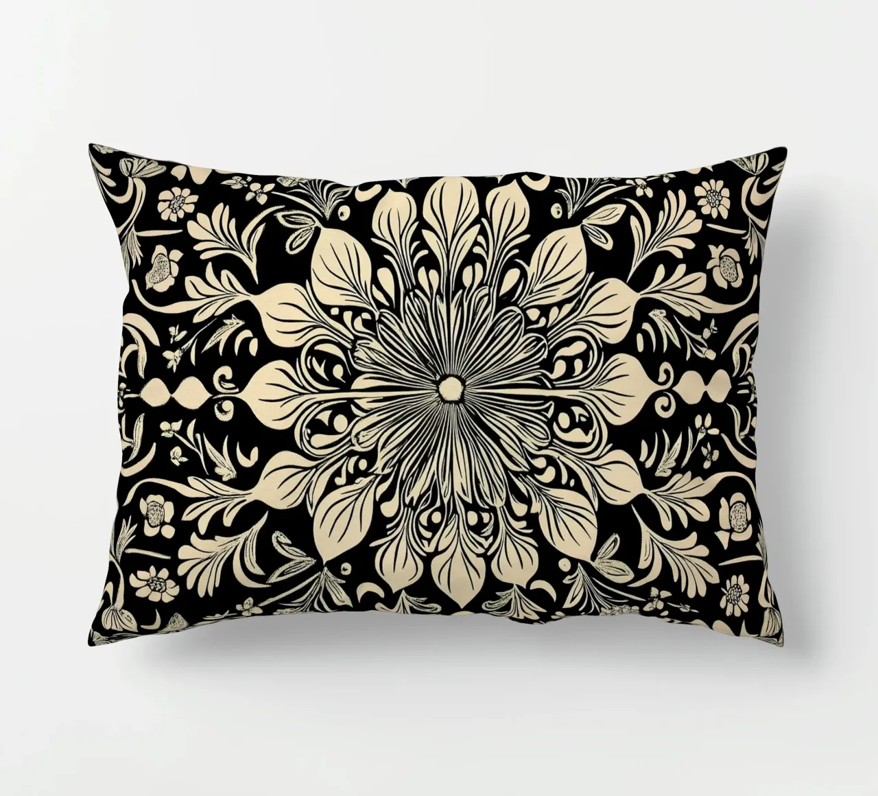 William Morris "The Circle of Creation: Mandalas Unleashed" Kissen von Nikis Art Studio
