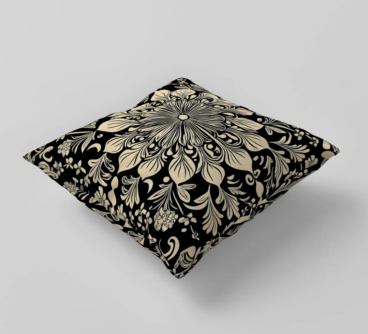 William Morris "The Circle of Creation: Mandalas Unleashed" cojín de Nikis Art Studio