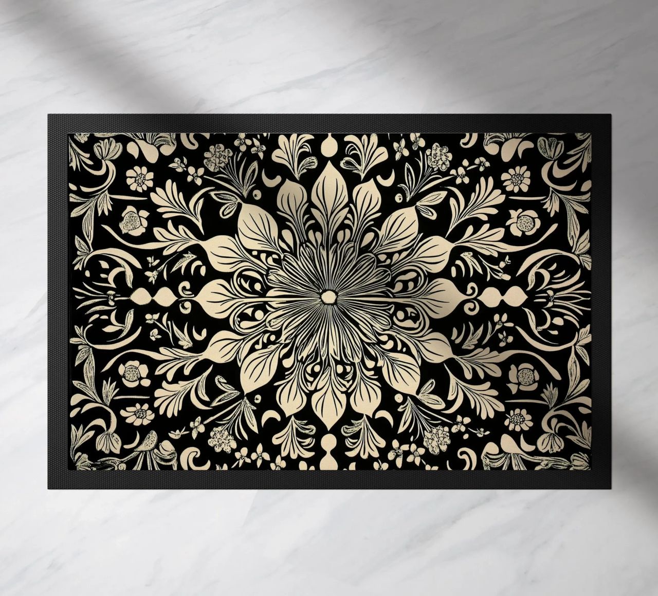 William Morris "The Circle of Creation: Mandalas Unleashed" felpudo de Nikis Art Studio