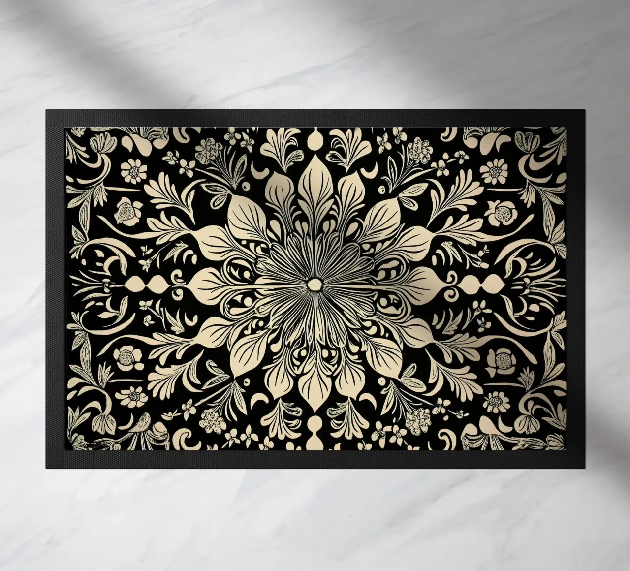 William Morris "The Circle of Creation: Mandalas Unleashed" felpudo de Nikis Art Studio