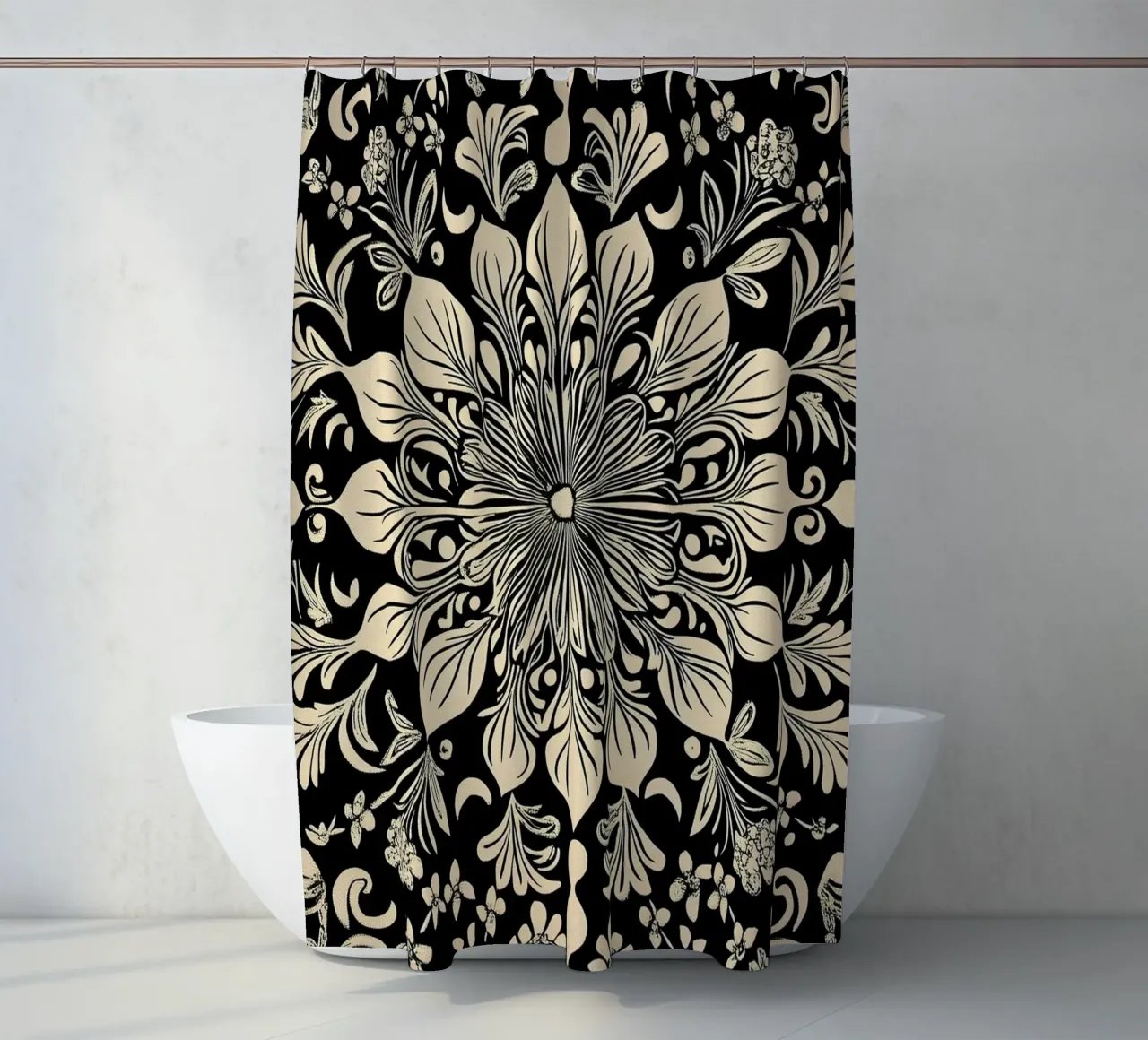 William Morris "The Circle of Creation: Mandalas Unleashed" tenda da doccia da Nikis Art Studio
