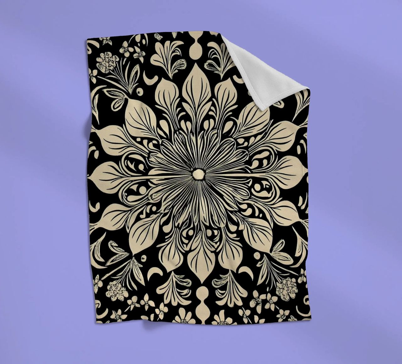 William Morris "The Circle of Creation: Mandalas Unleashed" manta de franela de Nikis Art Studio