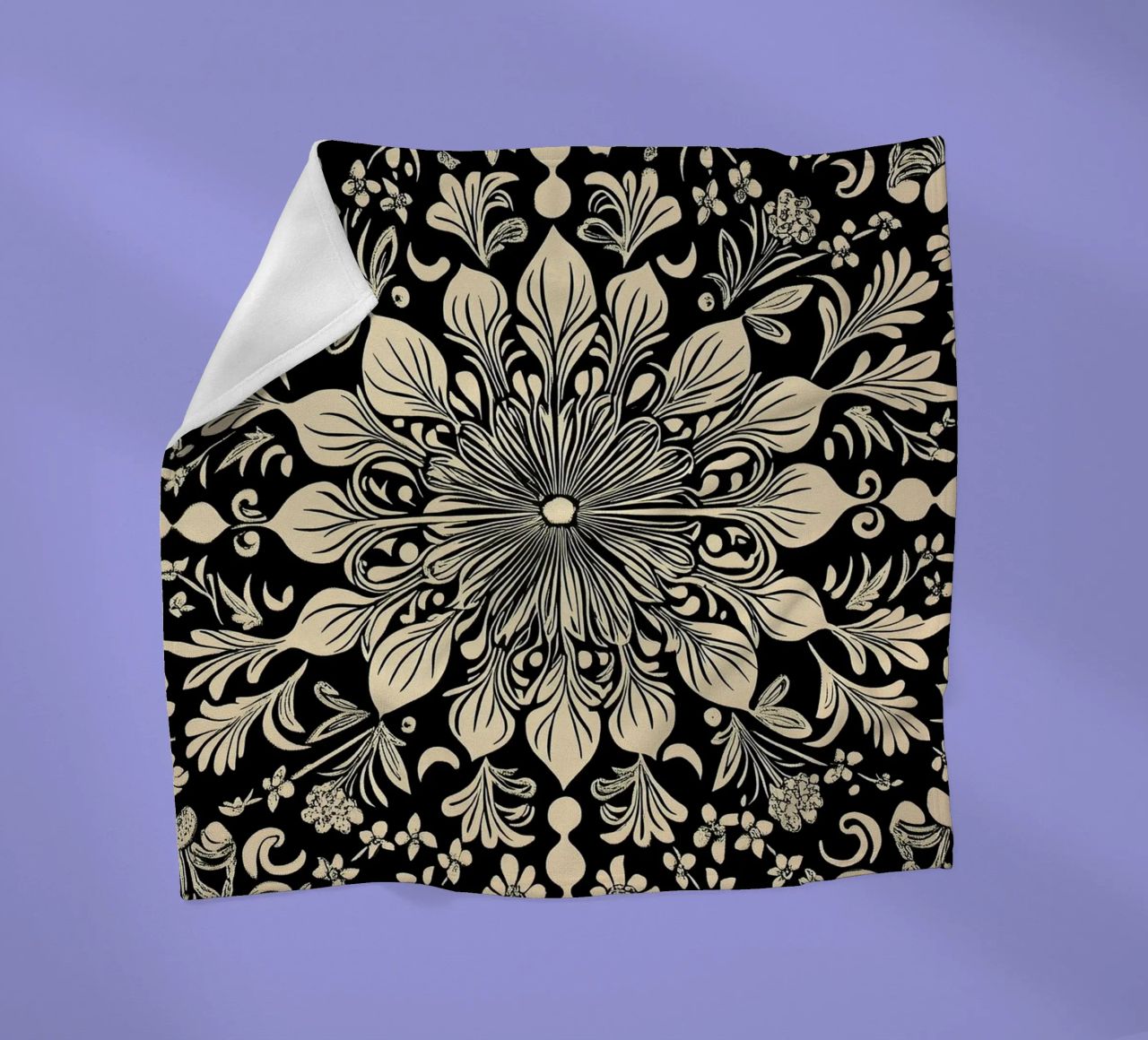 William Morris "The Circle of Creation: Mandalas Unleashed" manta de franela de Nikis Art Studio