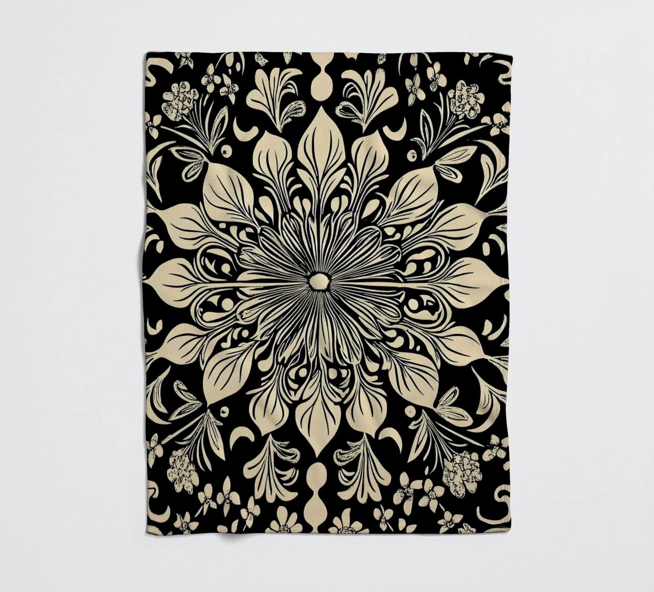 William Morris "The Circle of Creation: Mandalas Unleashed" manta de franela de Nikis Art Studio