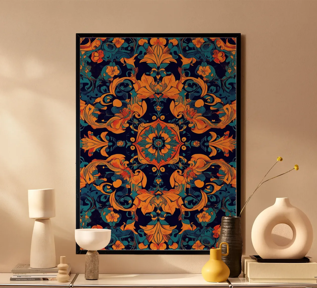 William Morris "Nature’s Embrace: The Essence of Morris" poster con telaio in alluminio da Nikis Art Studio