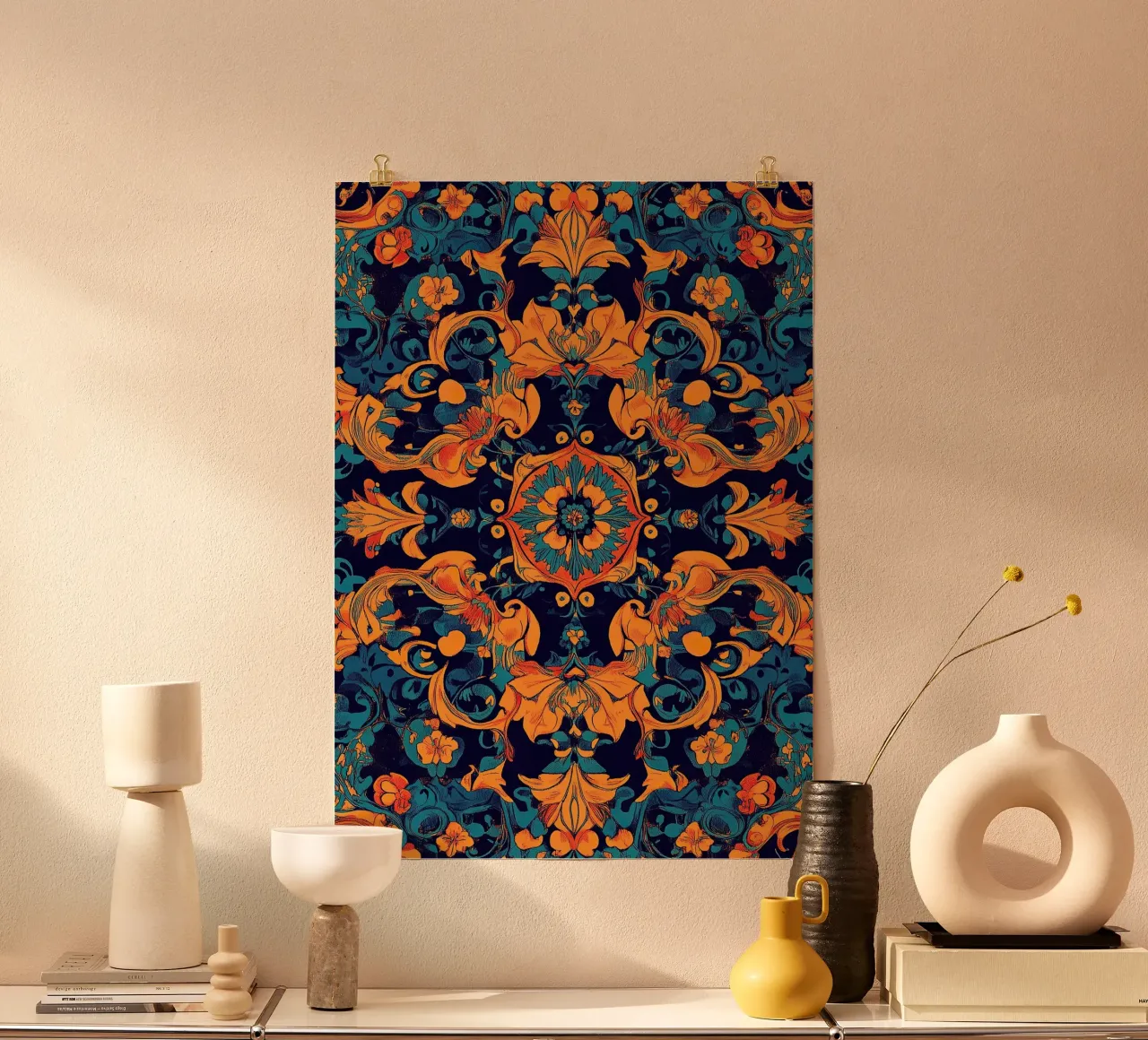 William Morris "Nature’s Embrace: The Essence of Morris" poster con telaio in alluminio da Nikis Art Studio
