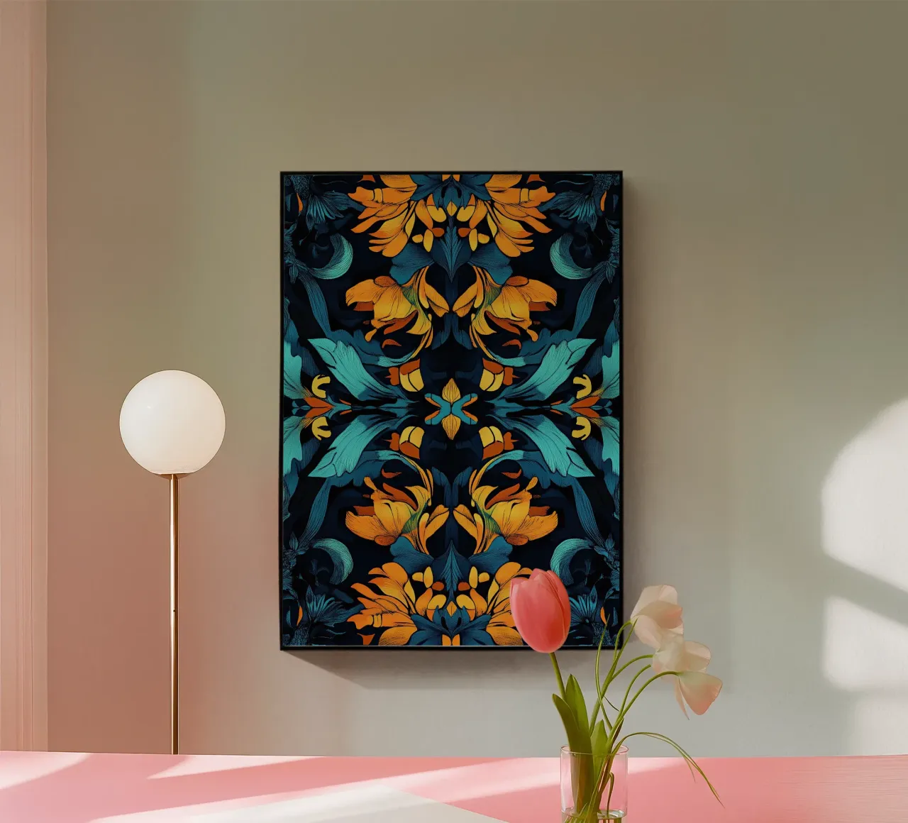 William Morris "Timeless Elegance: Patterns of William Morri plexiglass da Nikis Art Studio