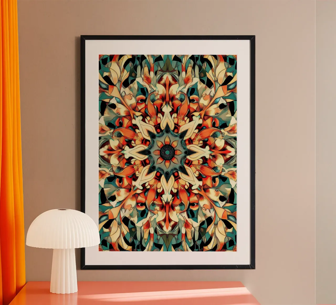 William Morris "Victorian Charm: Morris’s Nature-Inspired Ar poster con telaio in plastica da Nikis Art Studio