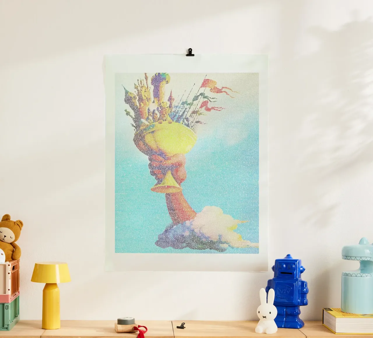 The Holy Grail poster con telaio in plastica da Robotic Ewe