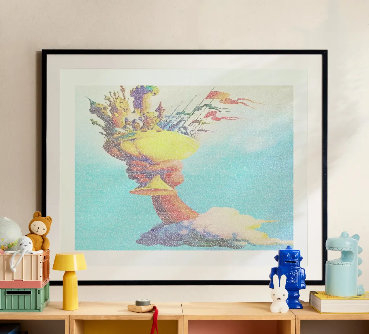 The Holy Grail poster con telaio in plastica da Robotic Ewe